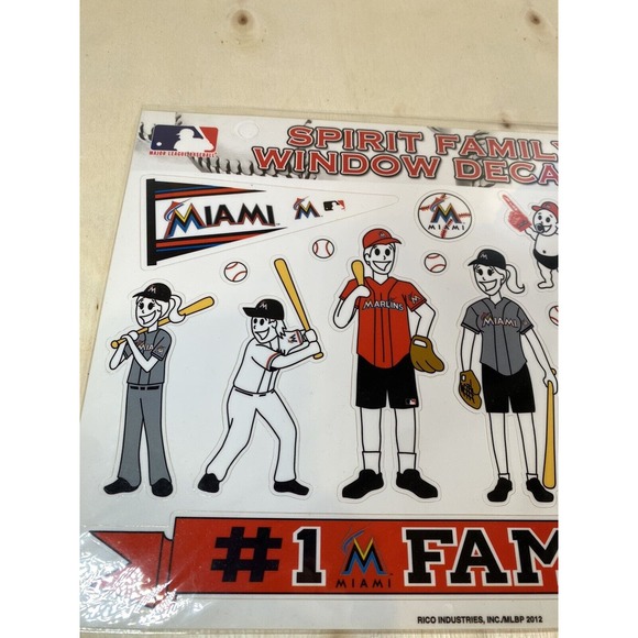 Miami Marlins‎ MLB Jumbo Family Decals -NEW Auto Car Stickers Emblems Florida - Picture 2 of 3